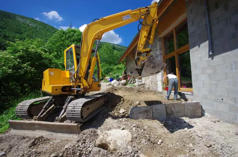 Terrassement pour terrasse, Saint-Chamond, SLT TP